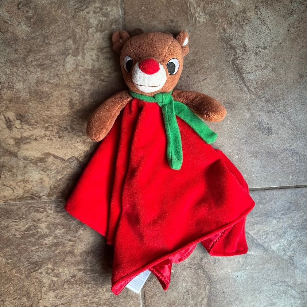 Rudolf Reindeer Lovey Blanket Christmas